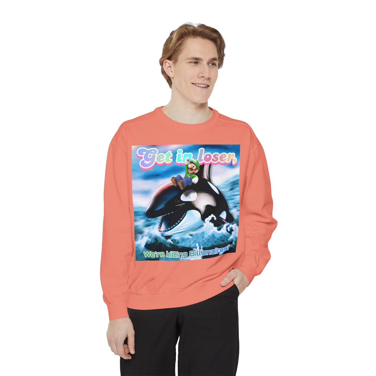 Get in loser Orca 2024 update Unisex Garment-Dyed Sweatshirt