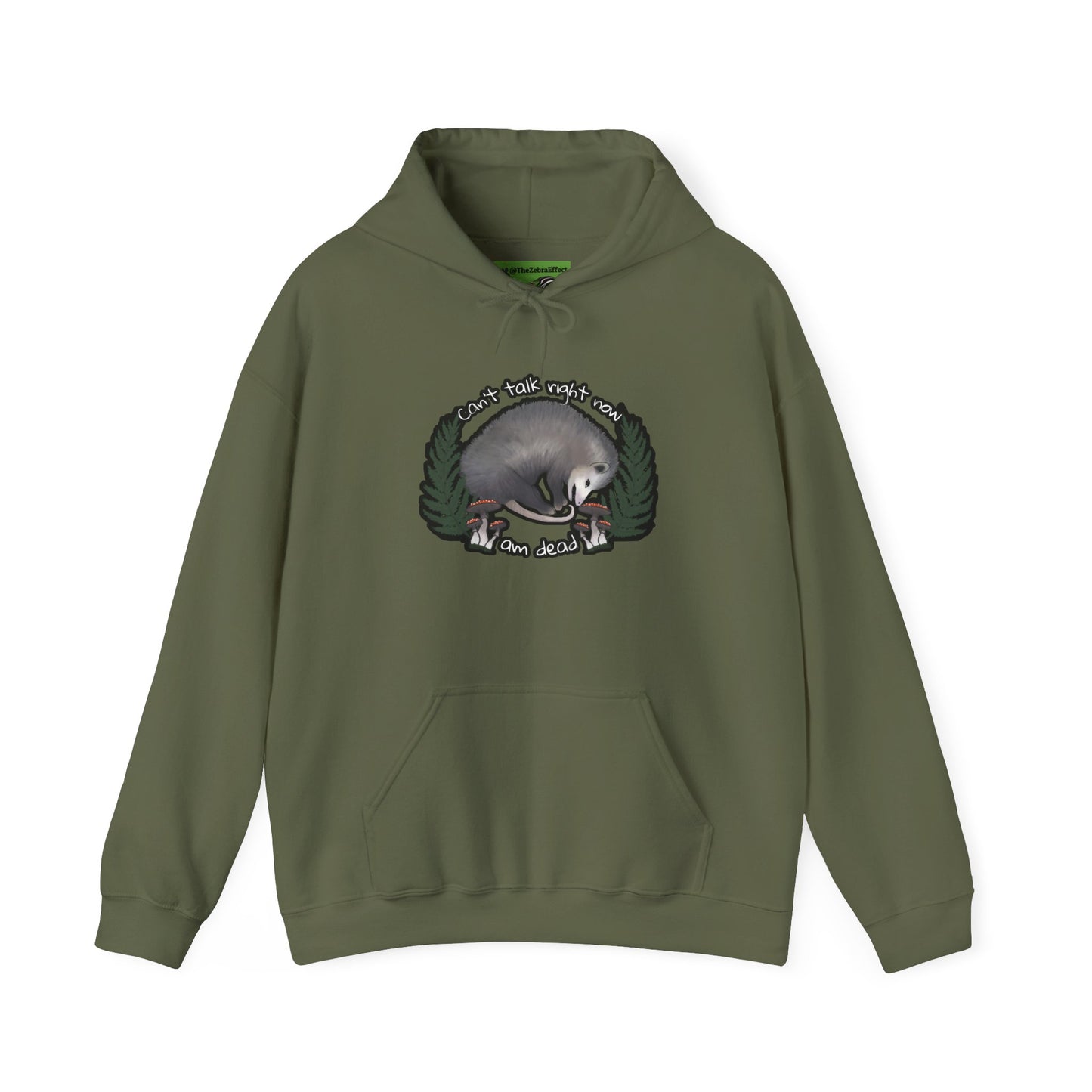 Hooded Sweatshirt - Raccoon Pick Up Your Trash Sign Design